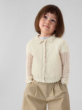 NWT Gap × DÔEN Baby Linen-Blend Cardigan 3Y